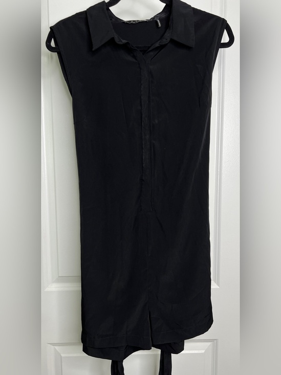 Zoa New York Pants - Zoa New York‎ Black Shirt Romper Large Button Front Belted Utility Minimalist